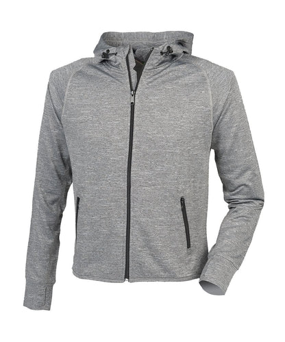 Tombo Hoodie With Reflective Tape tl550 - Grey Marl - Customisable Hoodies