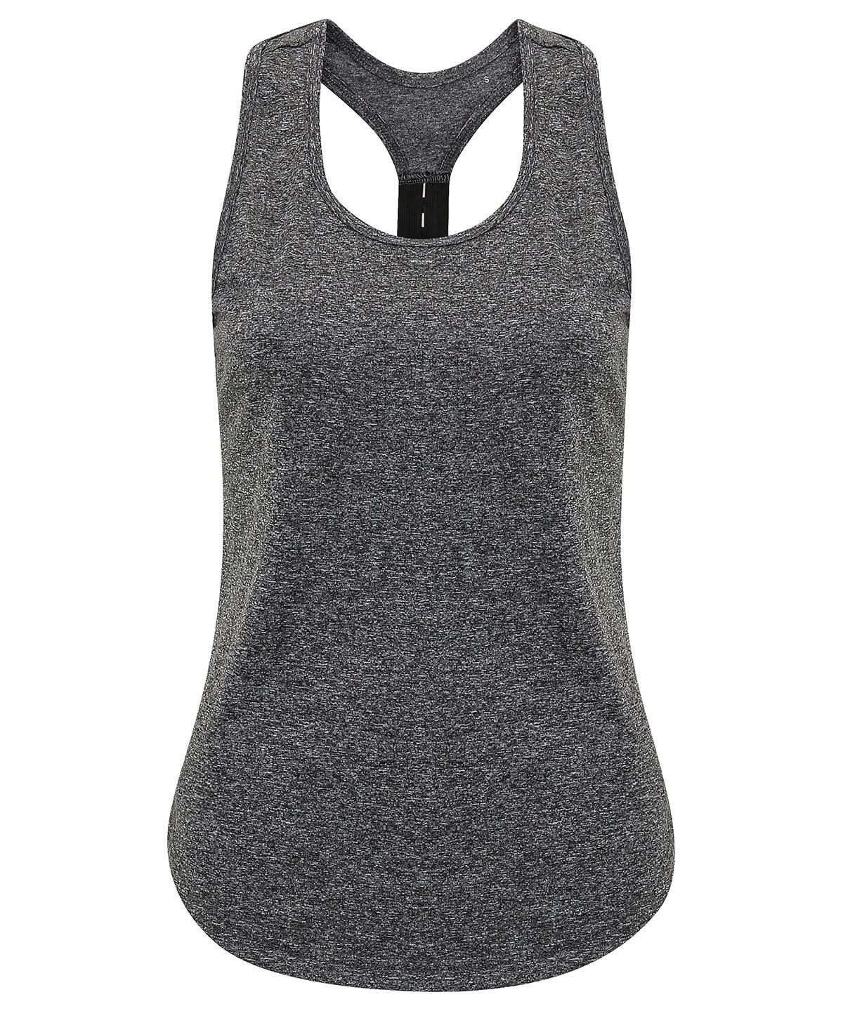 TriDri Tridri WomenS Performance Strap Back Vest TR027 - Black Melange - Customisable Vest