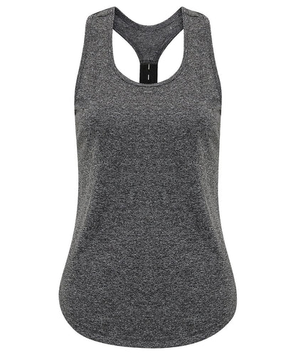 TriDri Tridri WomenS Performance Strap Back Vest TR027 - Black Melange - Customisable Vest