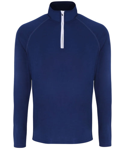 TriDri Tridri Long Sleeve Performance Zip TR110 - Navy White - Customisable Sports Overtops