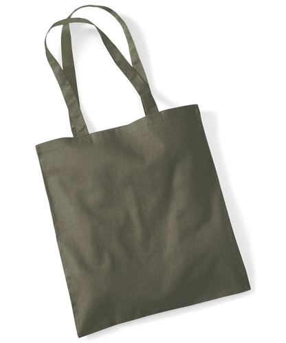 Westford Mill Bag For Life Long Handles WM101 - Olive Green One size - Customisable Bags