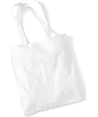 Westford Mill Bag For Life Long Handles WM101 - White One size - Customisable Bags