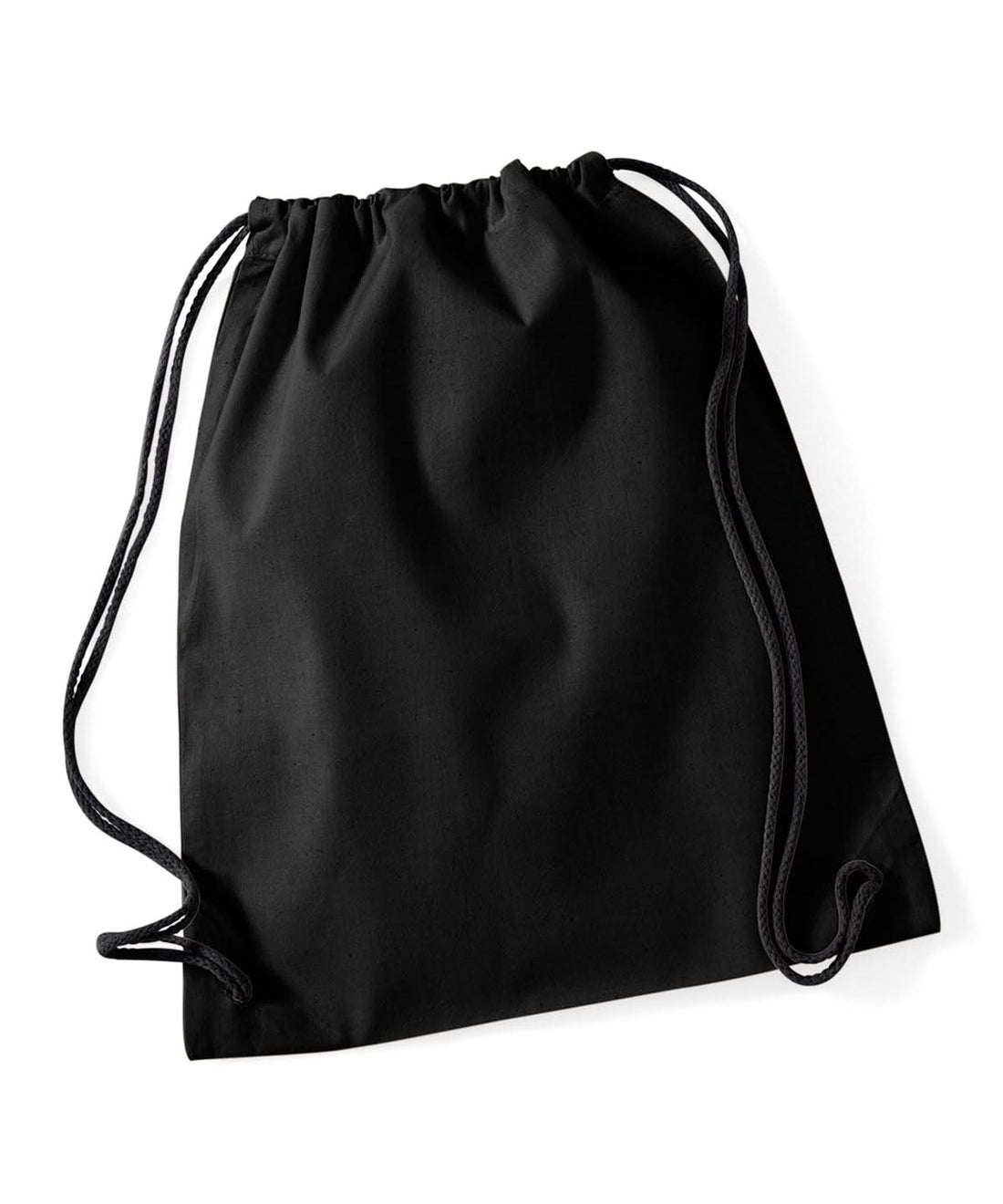 Westford Mill Cotton Gymsac WM110 - Black Black One size - Customisable Bags