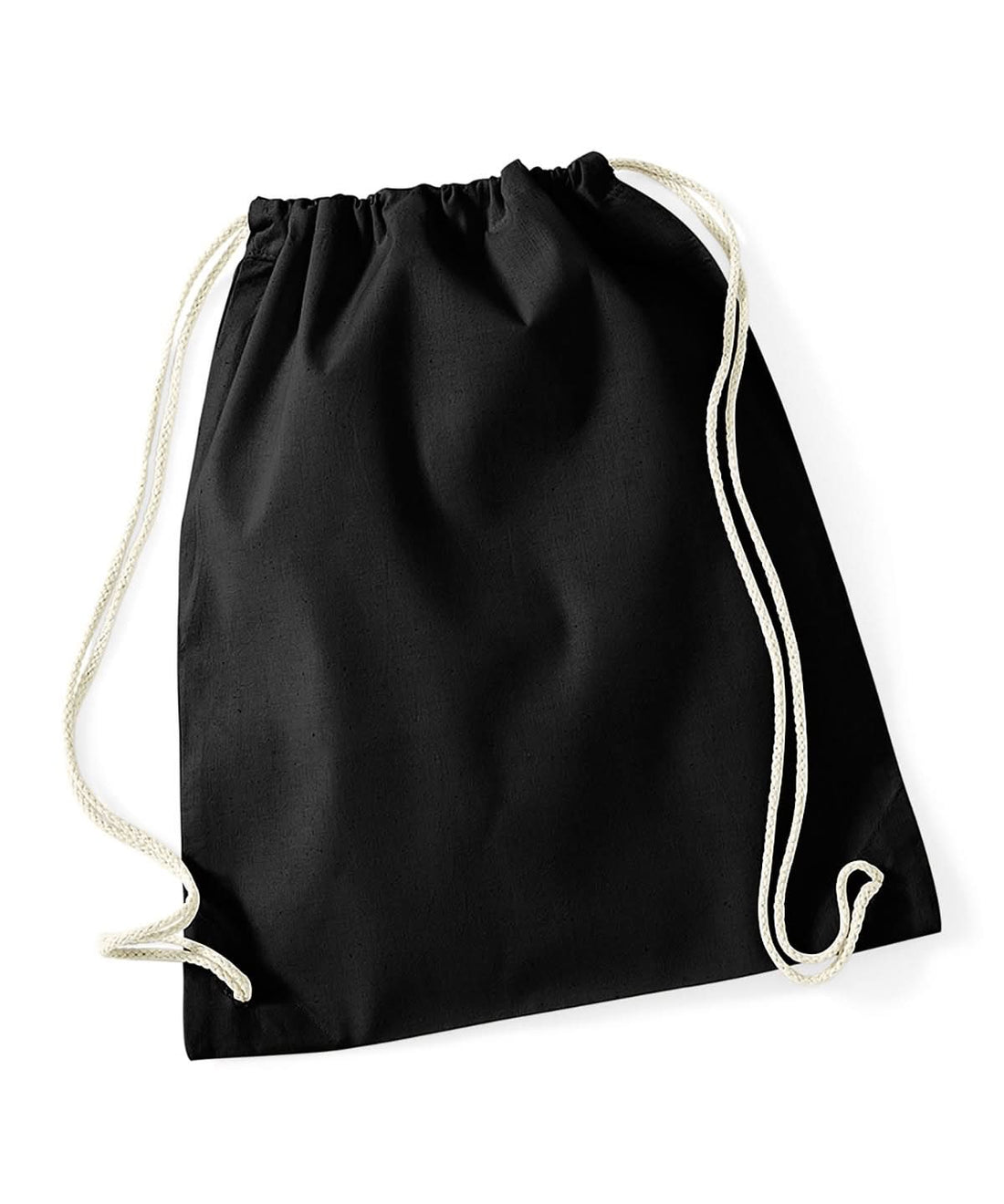 Westford Mill Cotton Gymsac WM110 - Black One size - Customisable Bags