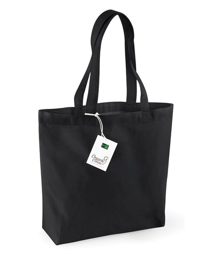 Westford Mill Organic Cotton Shopper WM180 - Black One size - Customisable Bags