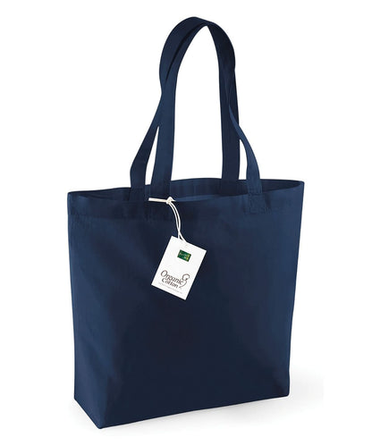 Westford Mill Organic Cotton Shopper WM180 - Navy One size - Customisable Bags