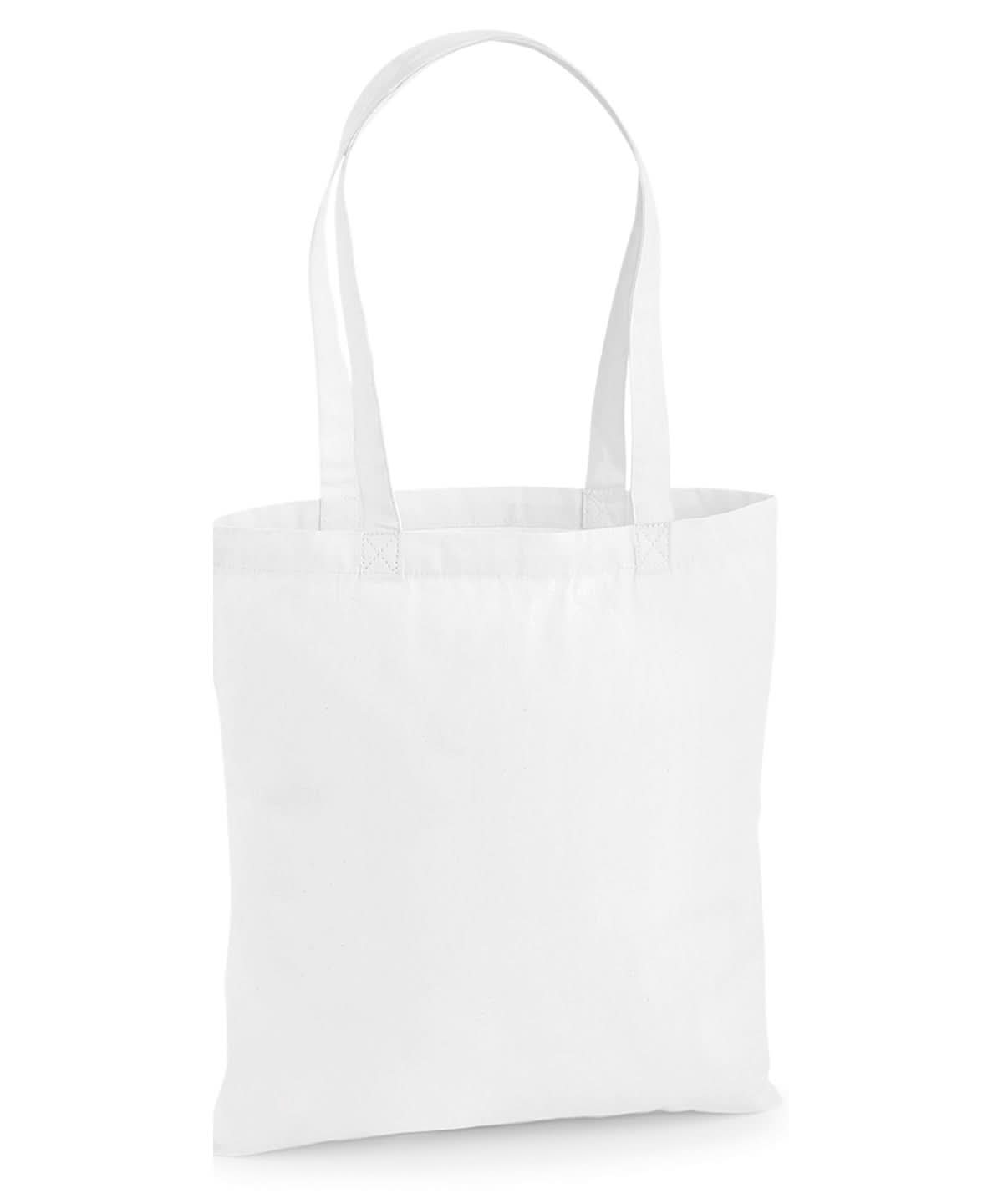 Westford Mill Premium Cotton Tote WM201 - White One size - Customisable Bags