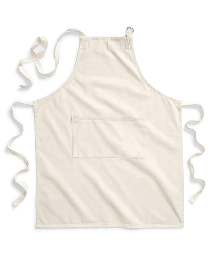 Westford Mill Fairtrade cotton adult craft apron WM364 - Natural One Size - Customisable Apron