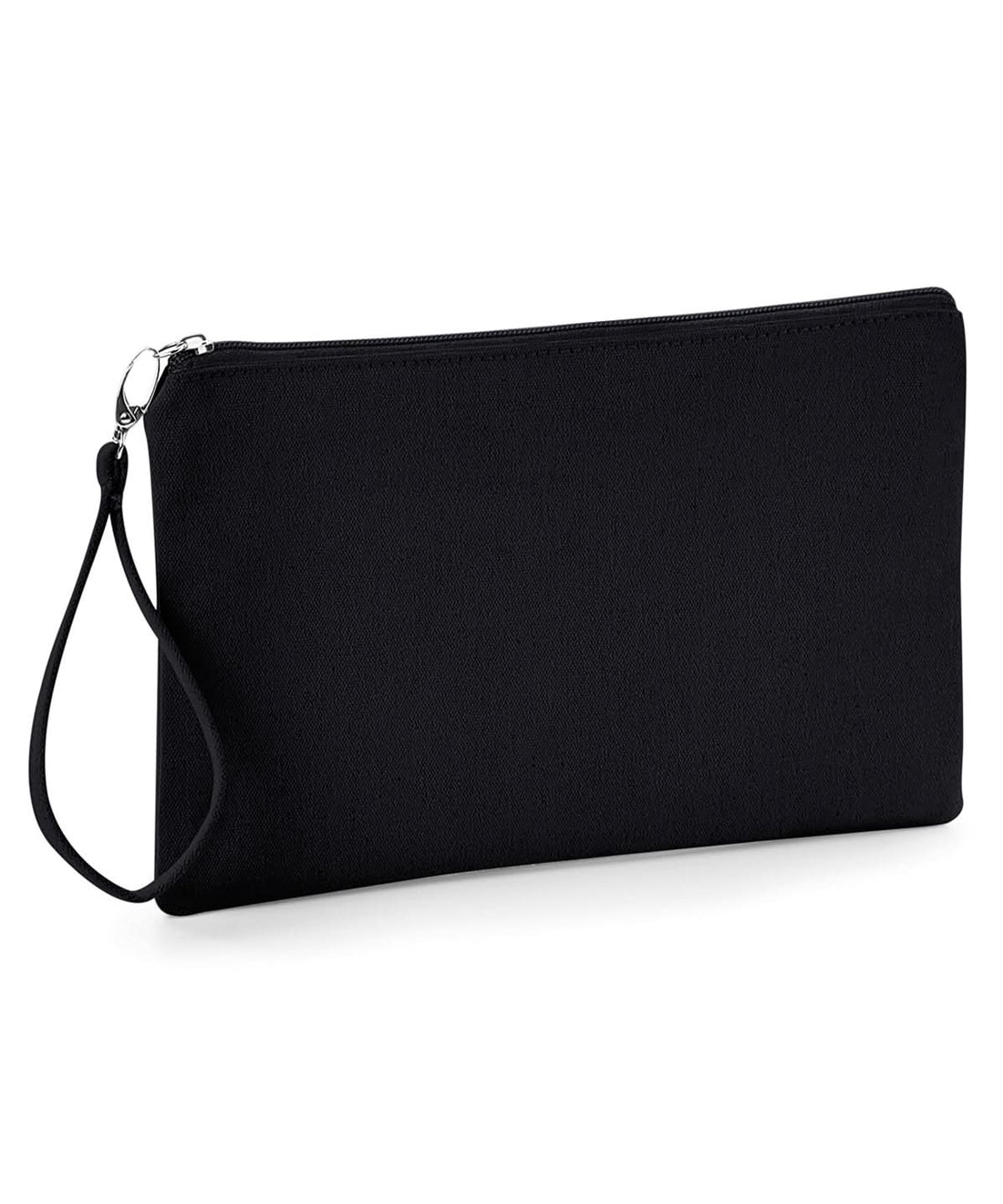 Westford Mill Canvas Wristlet Pouch WM520 - Black Black One size - Customisable Bags