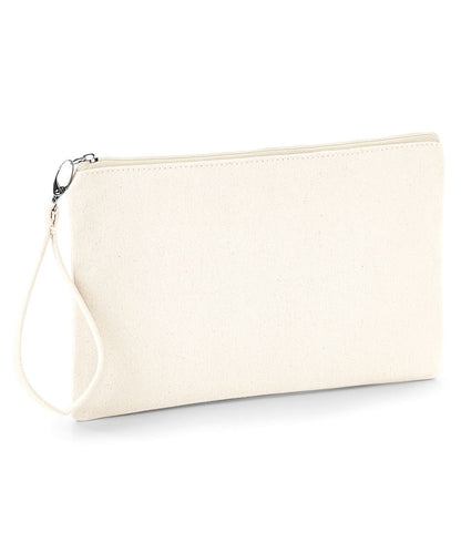 Westford Mill Canvas Wristlet Pouch WM520 - Natural Natural One size - Customisable Bags
