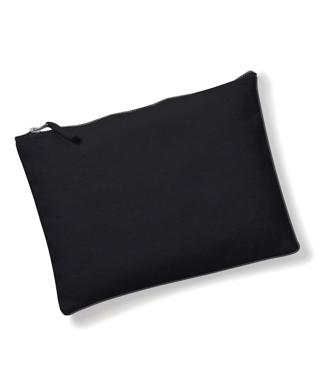 Westford Mill Canvas Accessory Pouch WM530 - Black - Customisable Bags