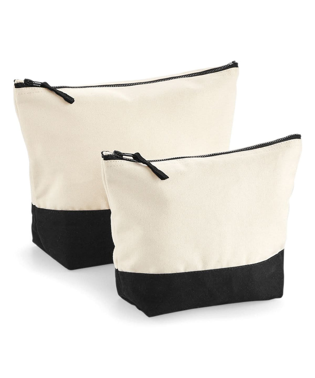 Westford Mill Dipped Base Canvas Accessory Bag WM544 - Natural Black - Customisable Bags