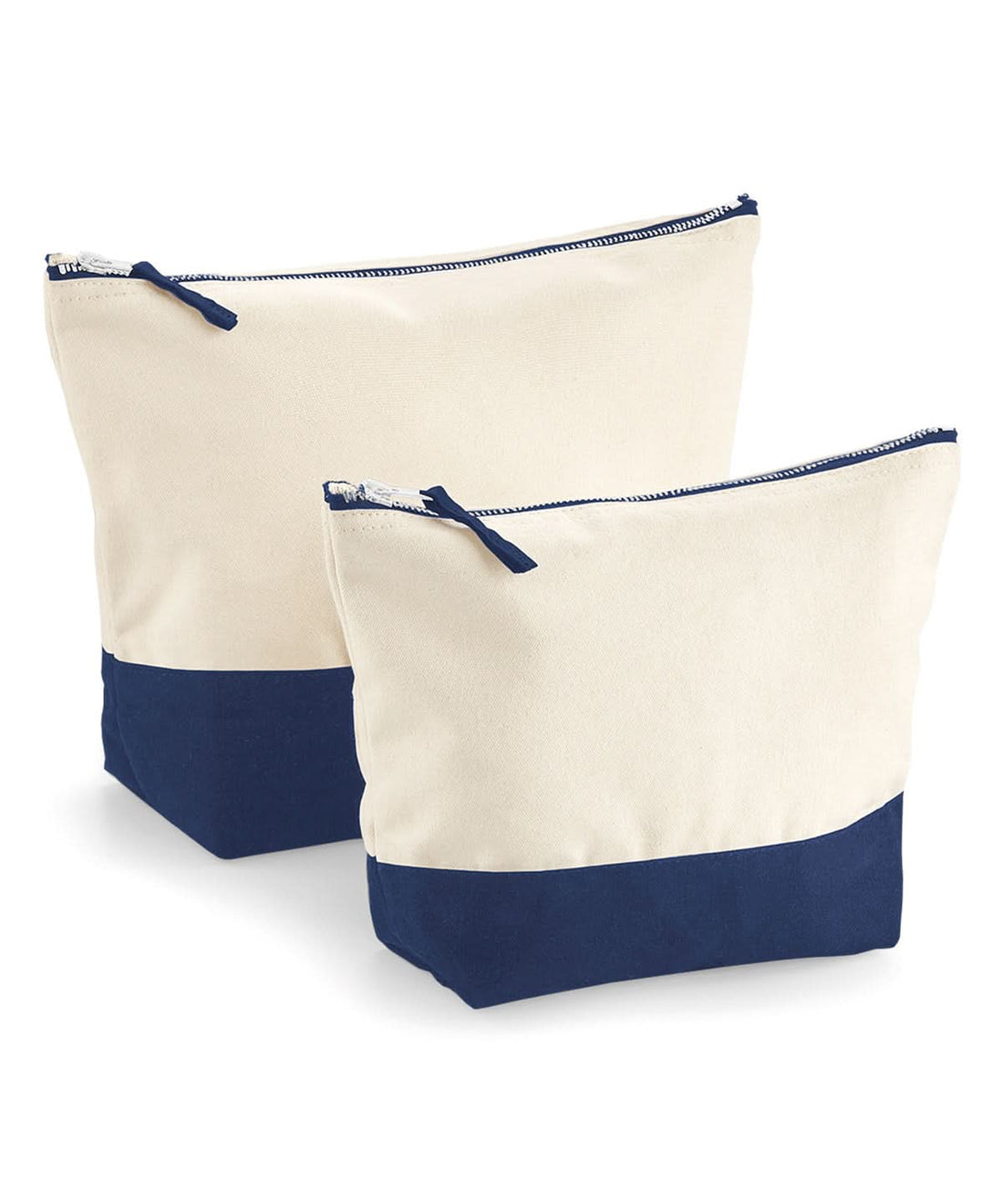 Westford Mill Dipped Base Canvas Accessory Bag WM544 - Natural Navy - Customisable Bags