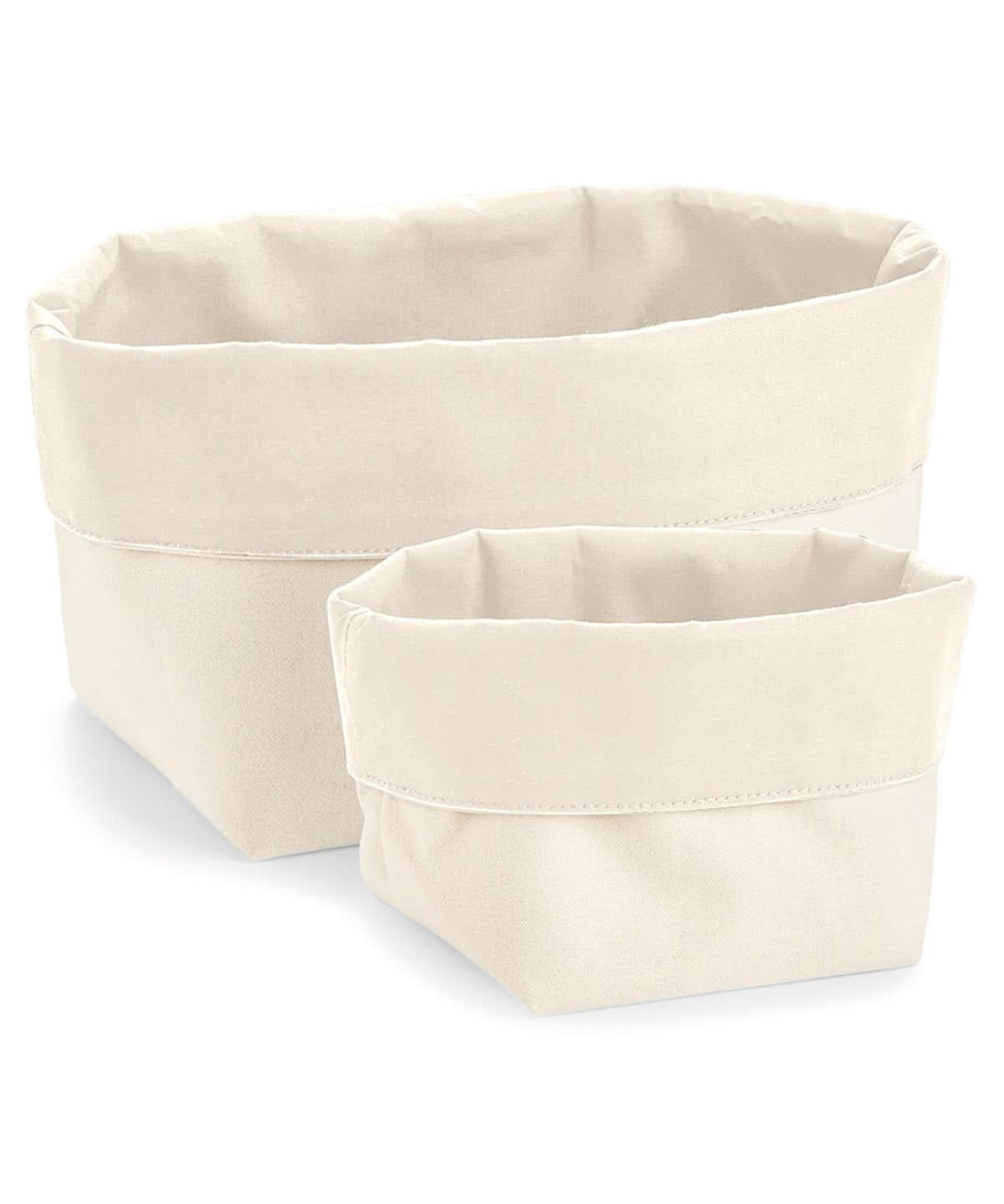 Westford Mill Reversible Canvas Organiser WM572 - Natural - Customisable Bags