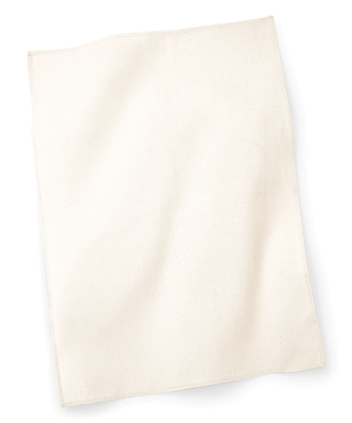 Westford Mill Tea Towel WM701 - Natural One size - Customisable Towels