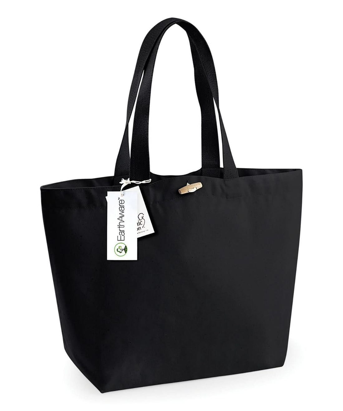 Westford Mill Earthaware Organic Marina Tote WM850 - Black One size - Customisable Bags