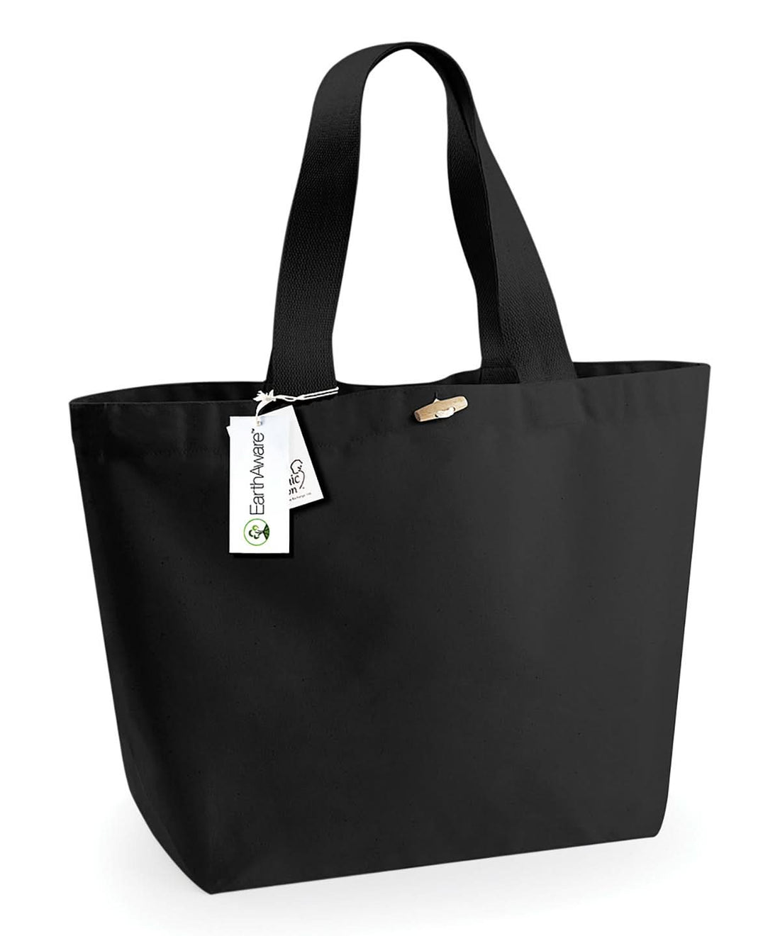 Westford Mill Earthaware Organic Marina Tote Xl WM855 - Black One size - Customisable Bags