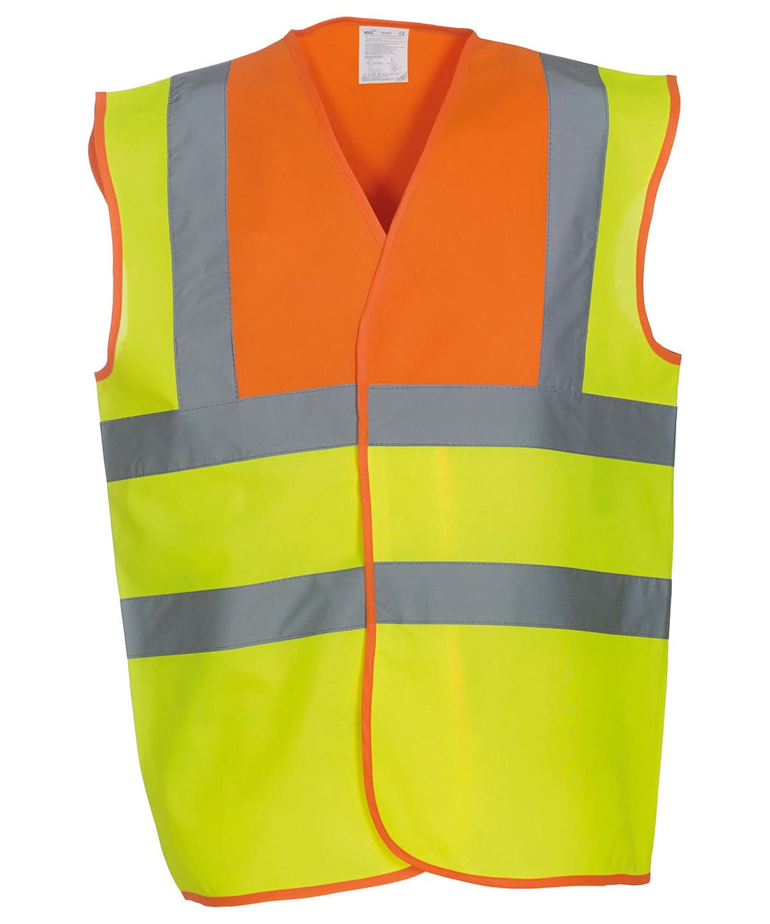 Yoko Hi vis 2 band and braces waistcoat HVW100 Orange Yoke Yellow YK001 - Orange Yokeyellow - Customisable HV Vest