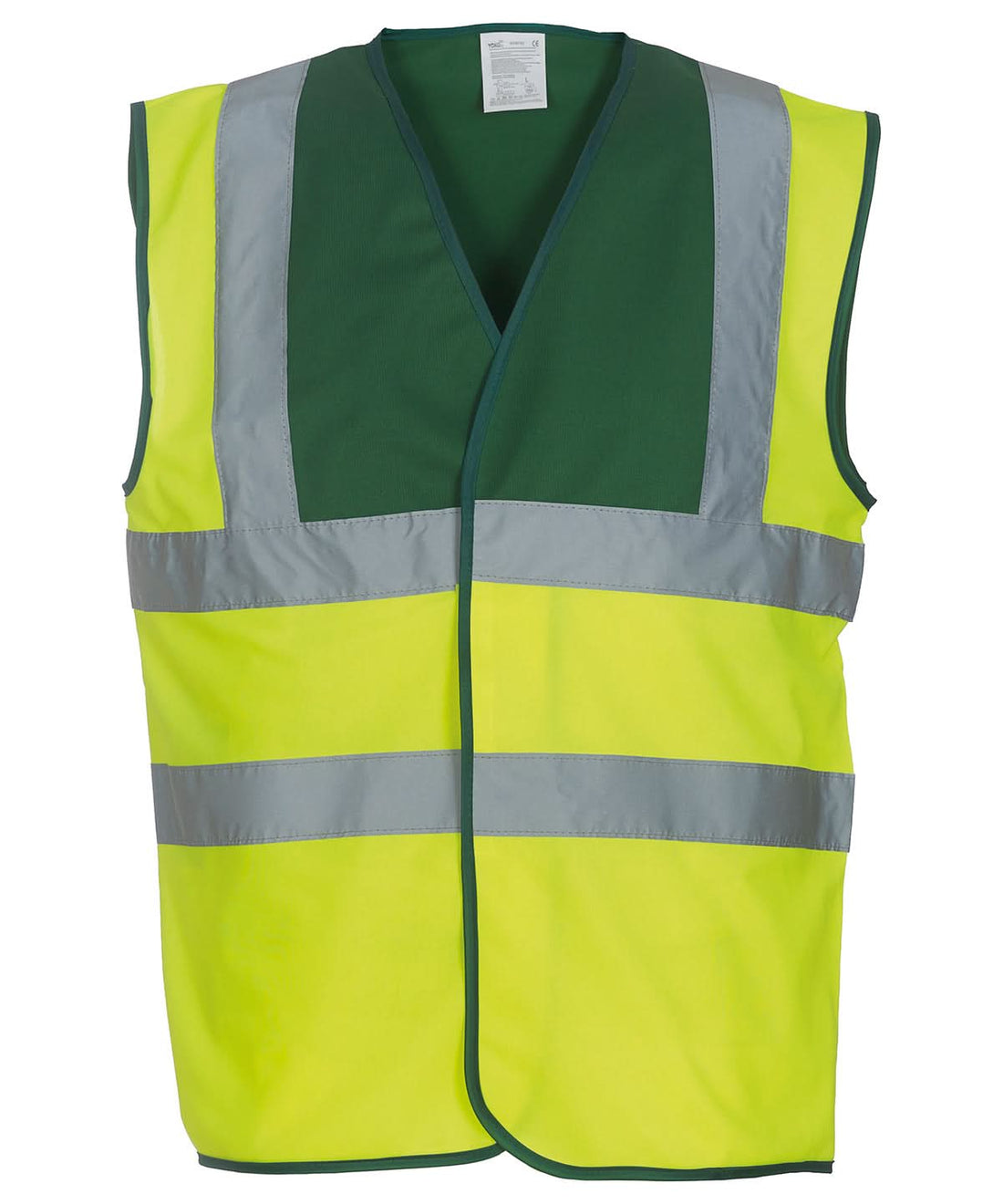 Yoko Hi vis 2 band and braces waistcoat HVW100 Paramedic Green Yellow YK001 - Paramedic Greenyellow - Customisable HV Vest