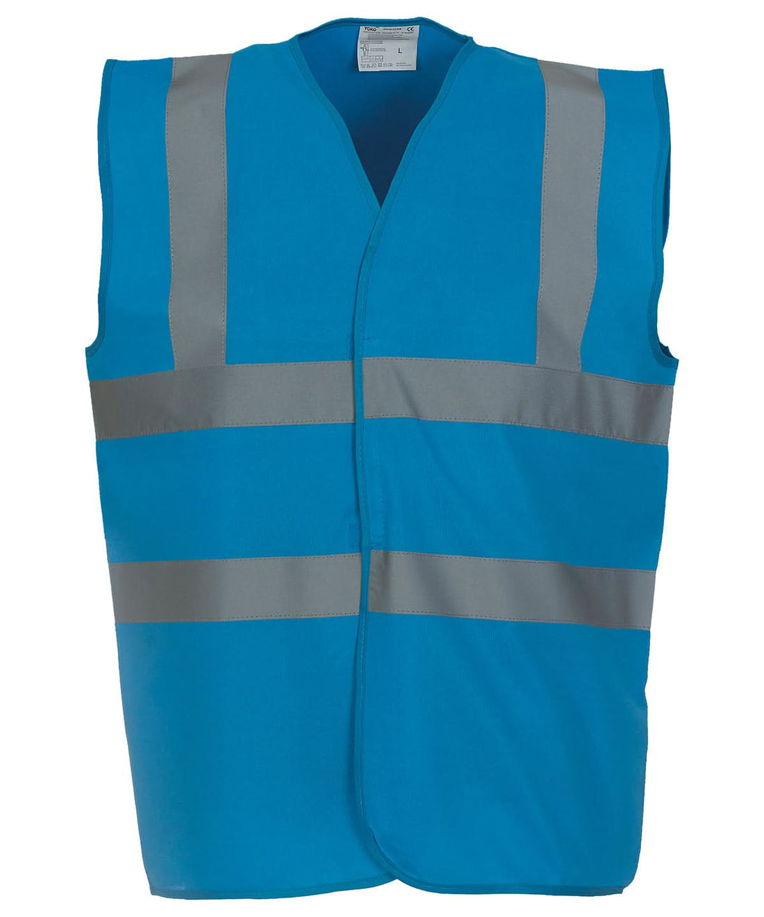 Yoko Hi vis 2 band and braces waistcoat HVW100 Sapphire YK001 - Sapphire - Customisable HV Vest