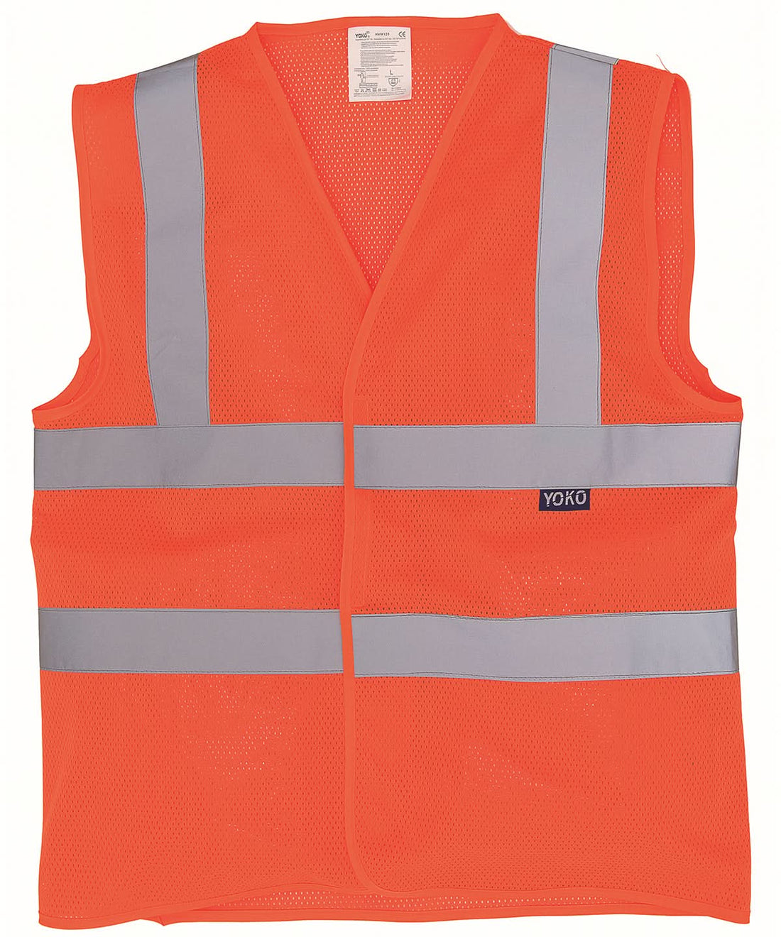 Yoko Top Cool Open Mesh 2 Band And Braces Waistcoat Hvw120 YK006 - Orange - Customisable HV Vest