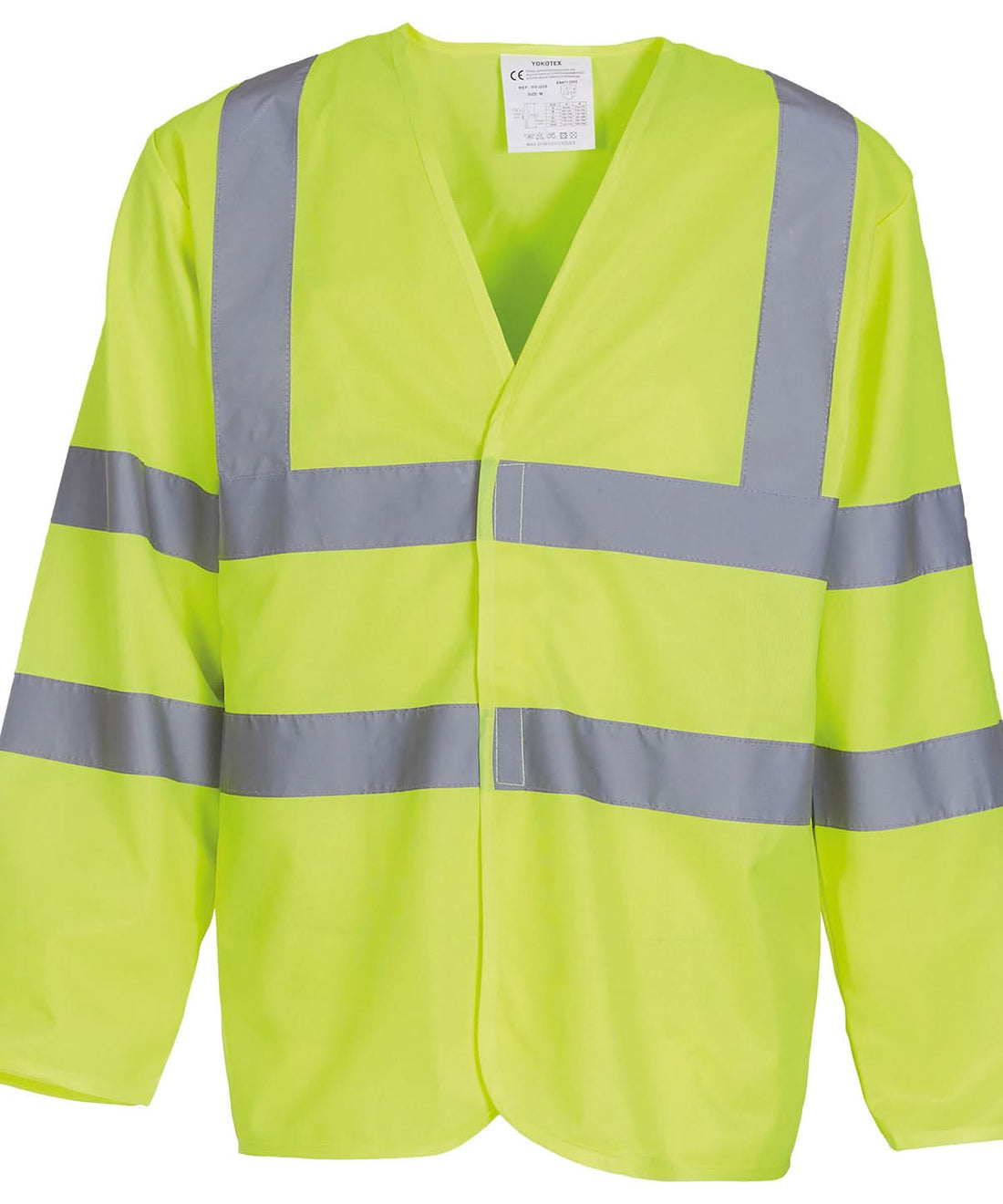 Yoko HV Long Sleeve Waistcoat Hvj200 YK007 - Yellow - Customisable HV Vest