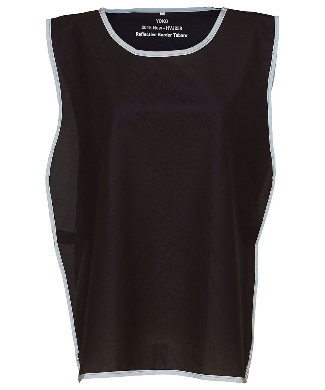 Yoko HV Reflective Border Tabard Hvj259 YK009 - Black - Customisable Tabard