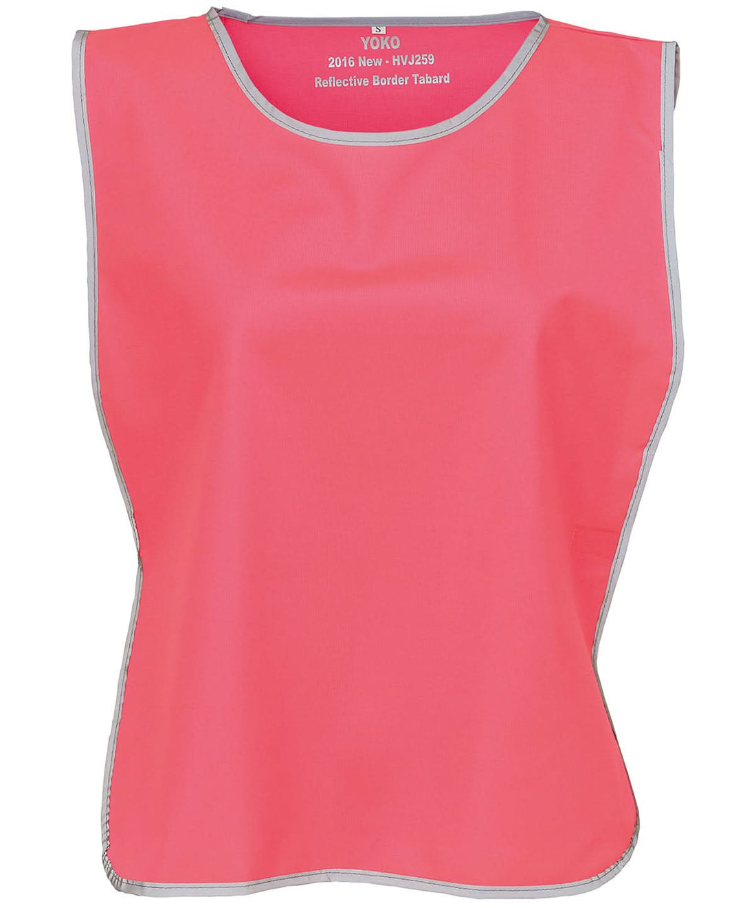 Yoko HV Reflective Border Tabard Hvj259 YK009 - Fluo Pink - Customisable Tabard
