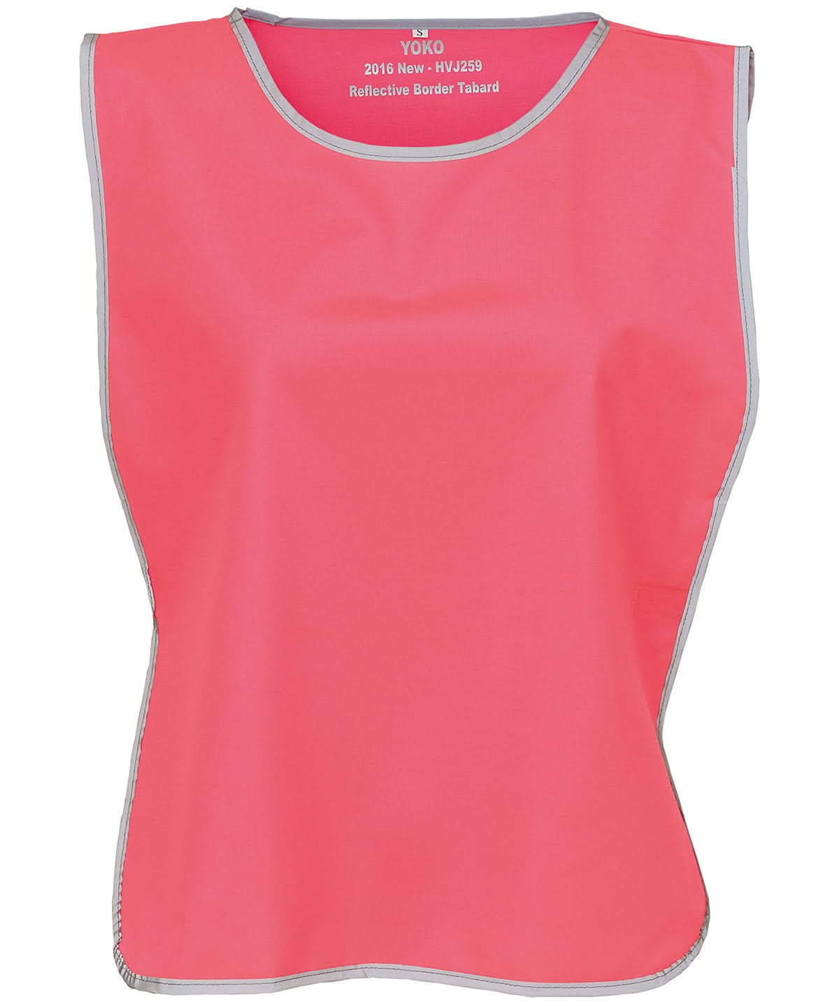 Yoko HV Reflective Border Tabard Hvj259 YK009 - Fluo Pink - Customisable Tabard