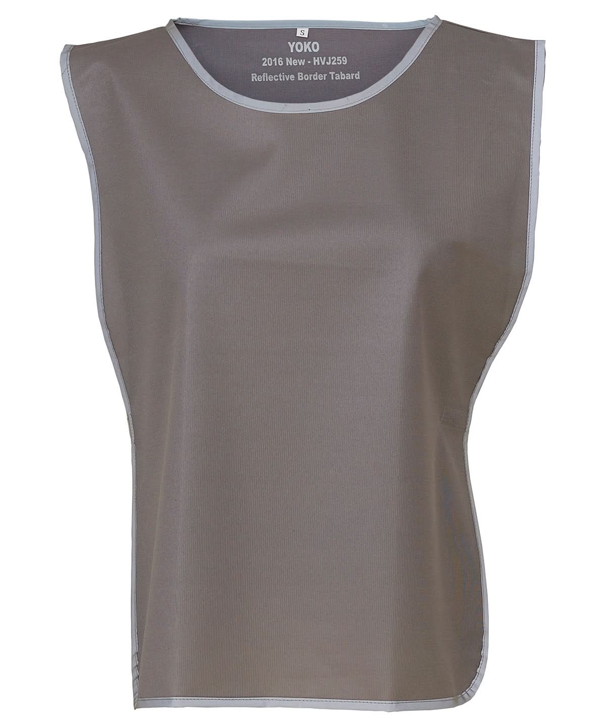Yoko HV Reflective Border Tabard Hvj259 YK009 - Grey - Customisable Tabard