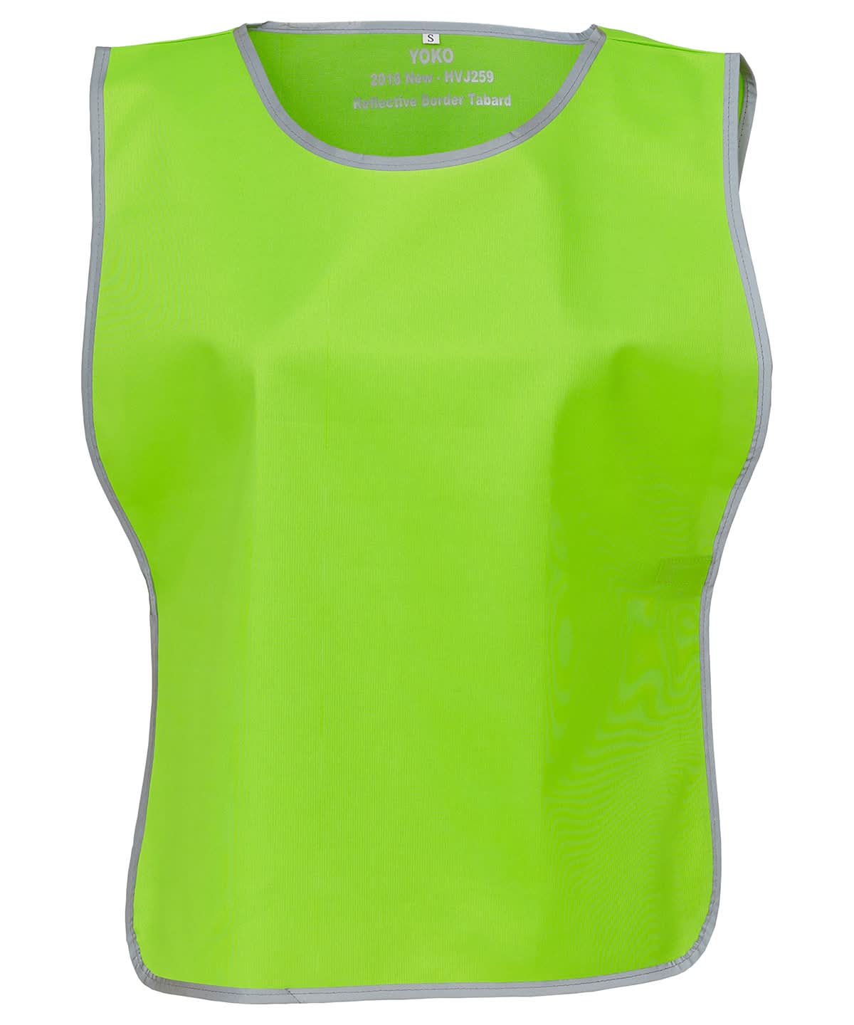 Yoko HV Reflective Border Tabard Hvj259 YK009 - Lime - Customisable Tabard