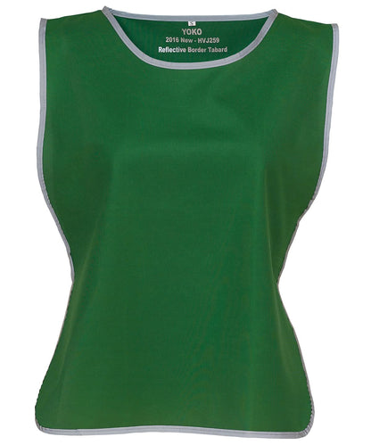 Yoko HV Reflective Border Tabard Hvj259 YK009 - Paramedic Green - Customisable Tabard