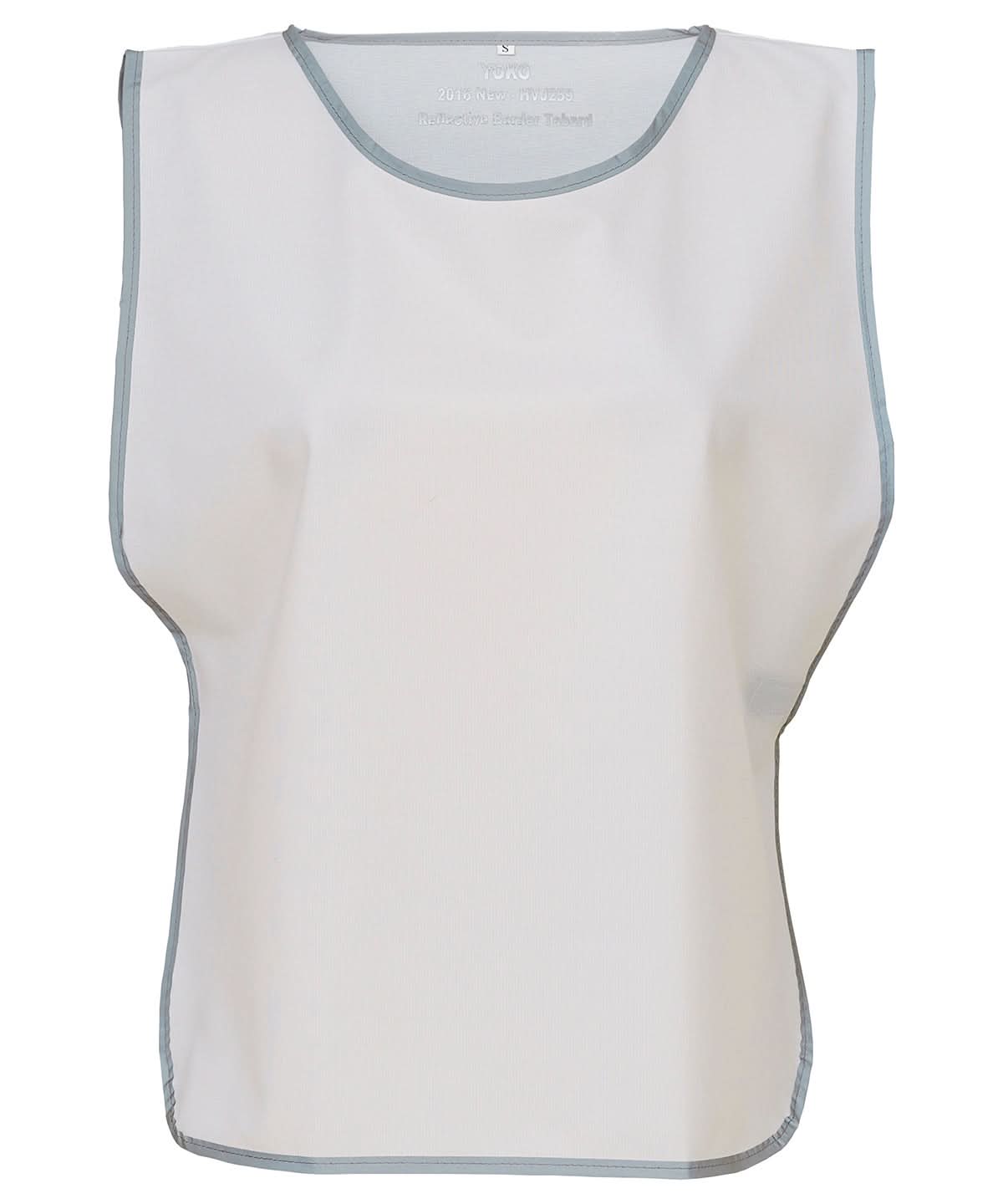 Yoko HV Reflective Border Tabard Hvj259 YK009 - White - Customisable Tabard