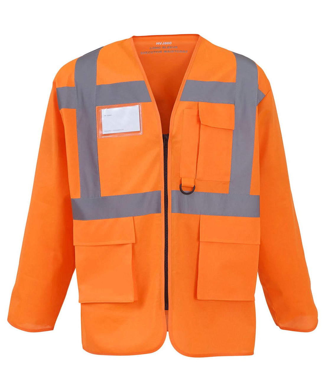 Yoko HV Executive Long Sleeve Waistcoat Hvj800 YK014 - Orange - Customisable HV Vest