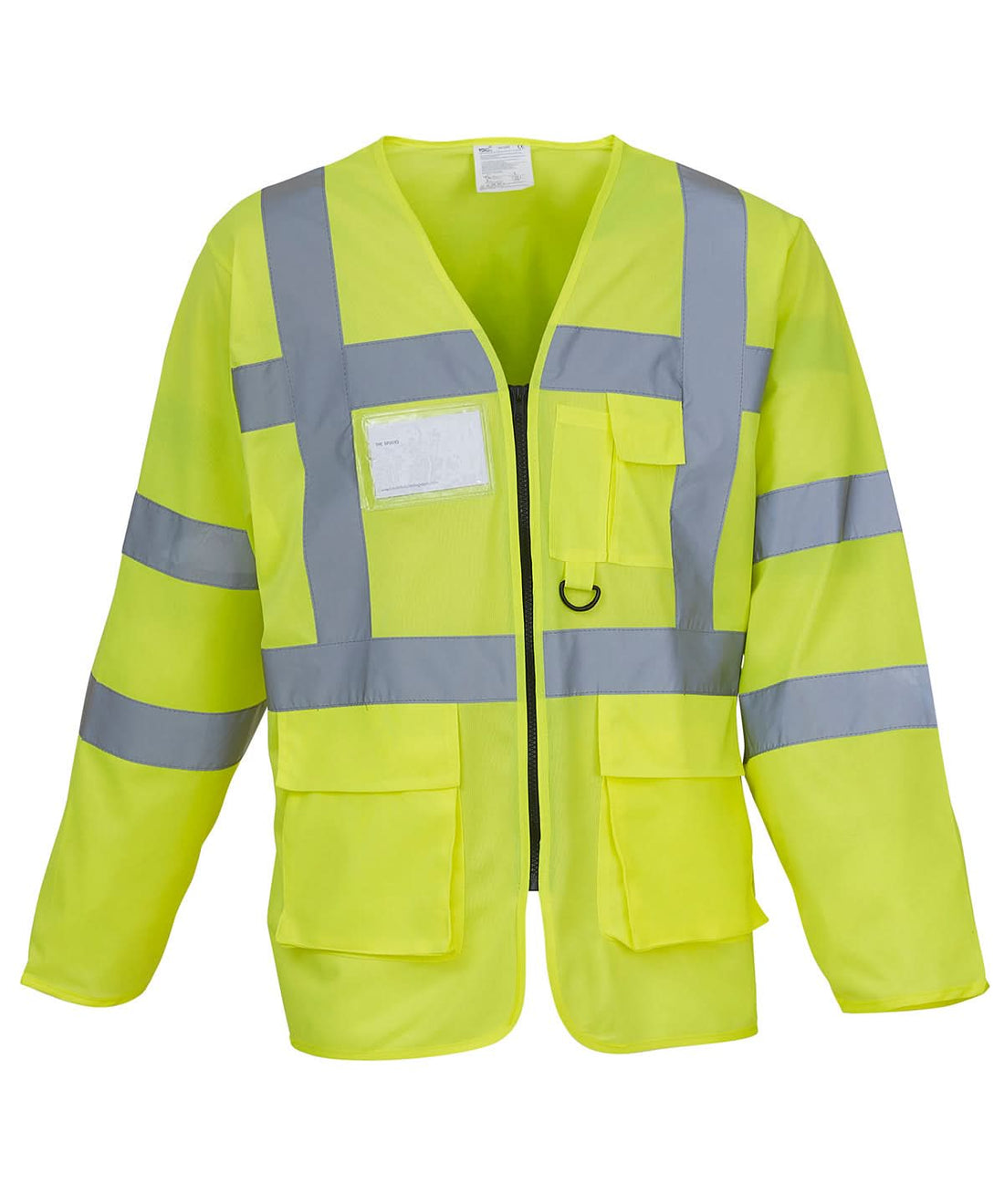 Yoko HV Executive Long Sleeve Waistcoat Hvj800 YK014 - Yellow - Customisable HV Vest