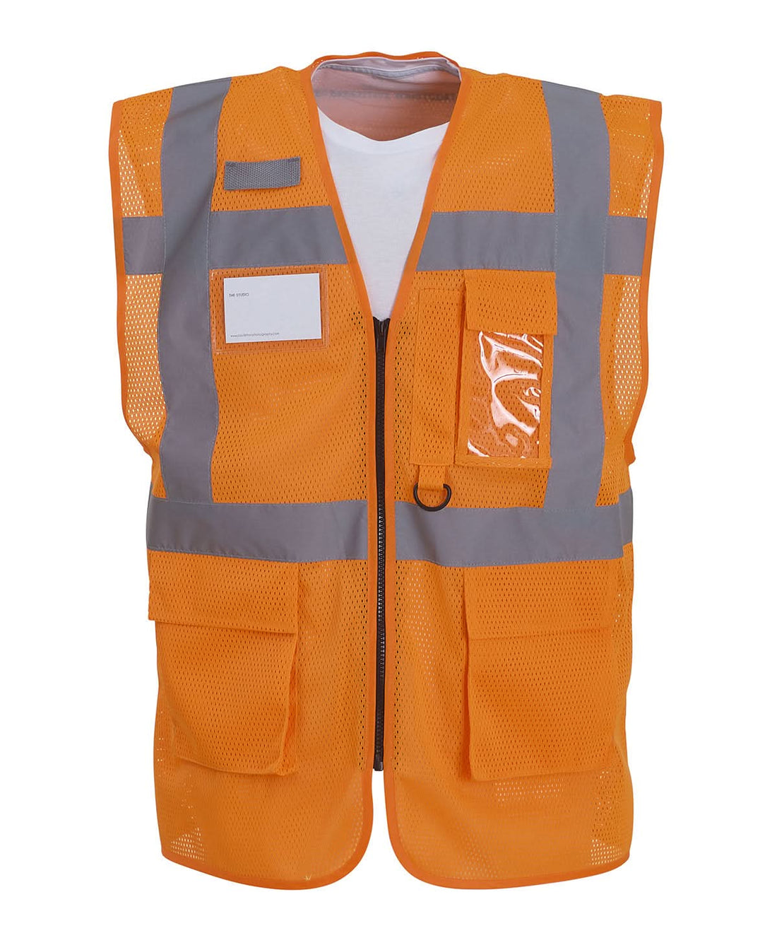 Yoko HV Top Cool Open Mesh Executive Waistcoat Hvw820 YK015 - Orange - Customisable Hi-Vis Vest