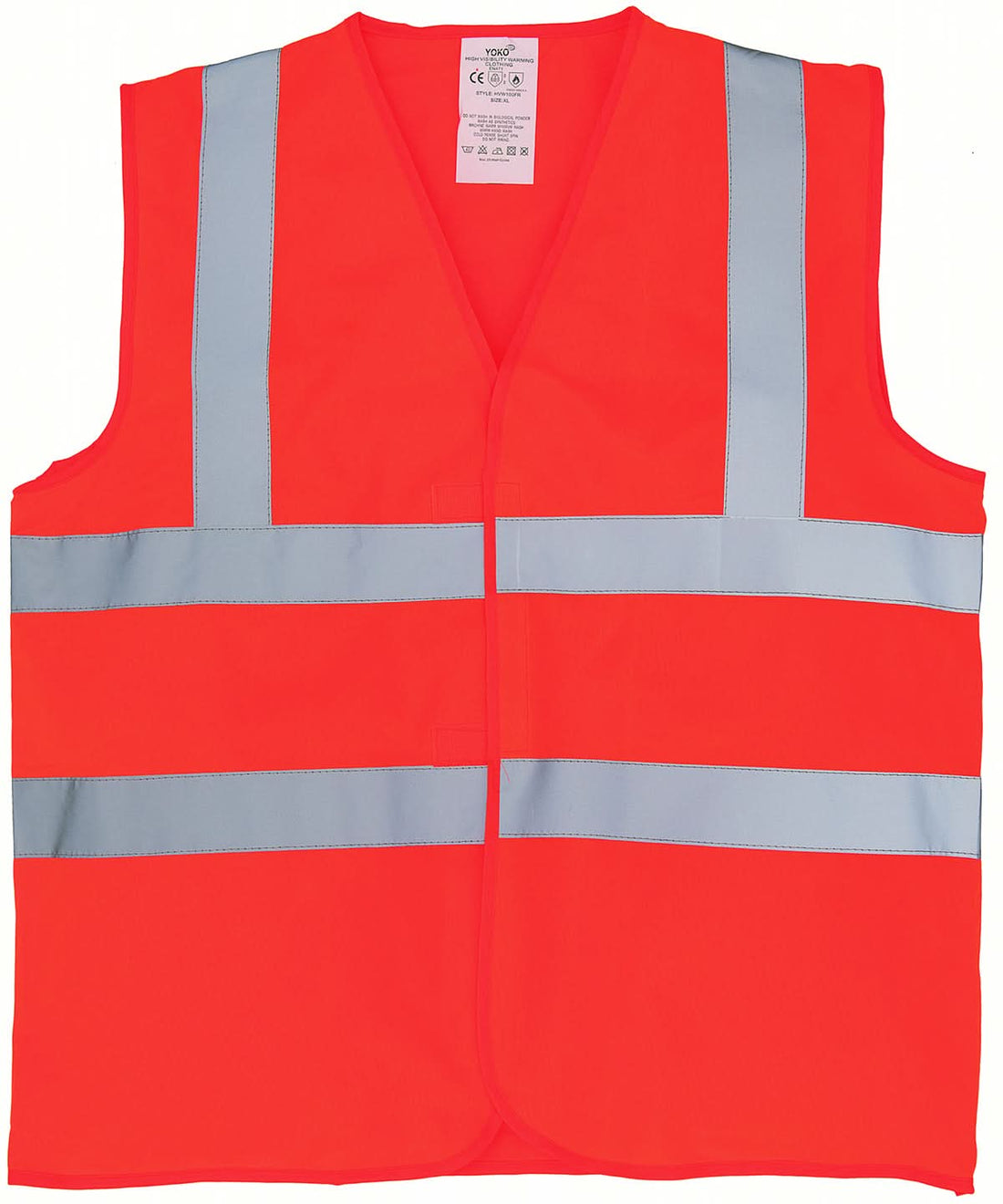 Yoko Flame Retardant HV Sleeveless Waistcoat Hvw100Fr YK016 - Orange - Customisable HV Vest