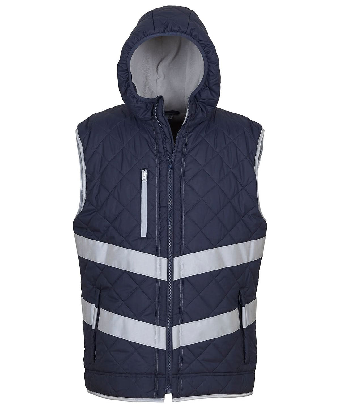 Yoko HV Kensington Hooded Gilet Hv007 YK026 - Navy - Customisable Gilets &amp; Body Warmers