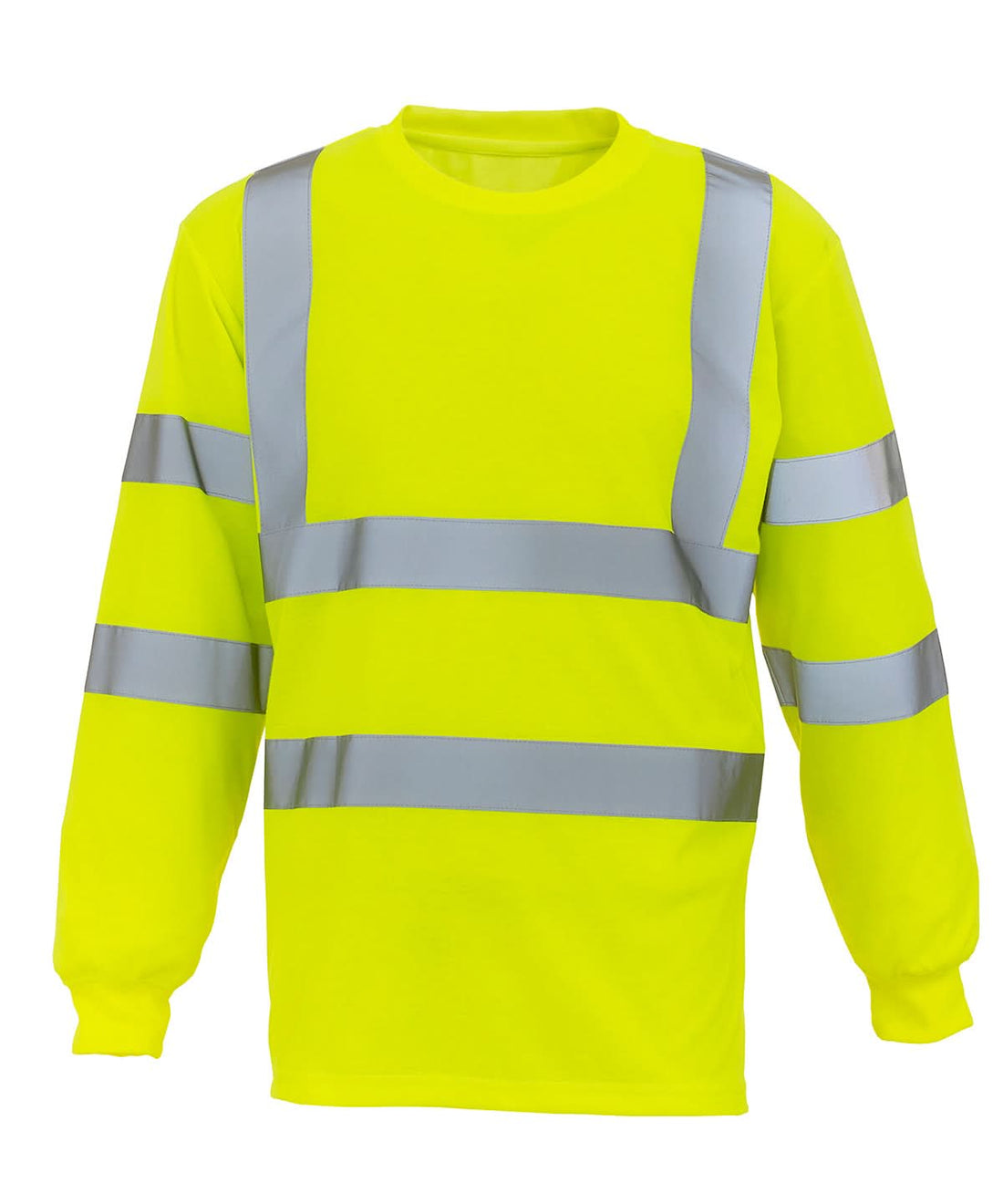 Yoko HV Long Sleeve T Shirt HVJ420 YK033 - Yellow - Customisable Hi-Vis T-Shirts