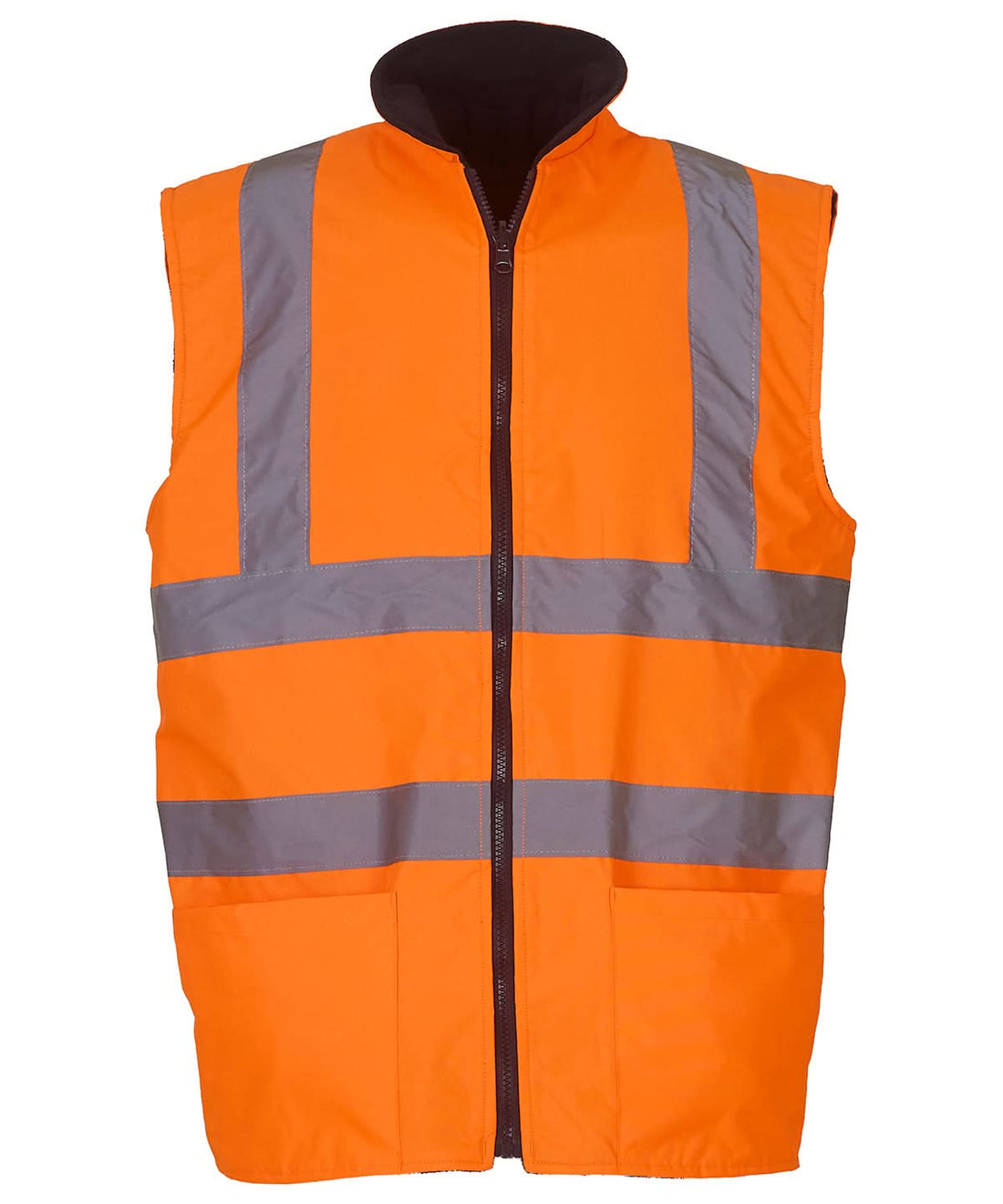 Yoko HV Reversible Fleece Bodywarmer Hv008F YK041 - Orange - Customisable Gilets &amp; Body Warmers