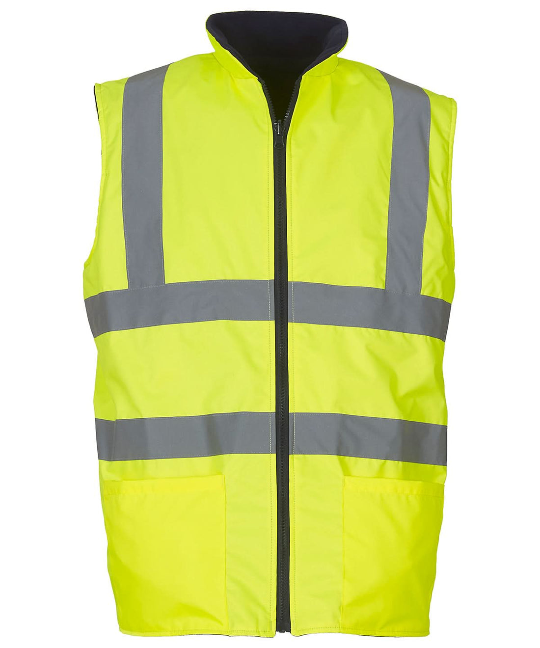 Yoko HV Reversible Fleece Bodywarmer Hv008F YK041 - Yellow - Customisable Gilets &amp; Body Warmers
