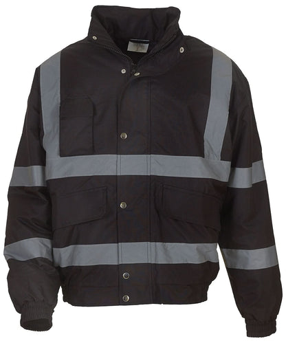Yoko HV Classic Bomber Jacket Hvp211 YK043 - Black - Customisable Jackets