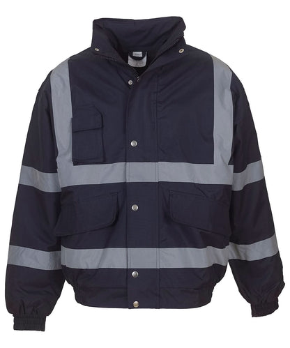 Yoko HV Classic Bomber Jacket Hvp211 YK043 - Navy - Customisable Jackets