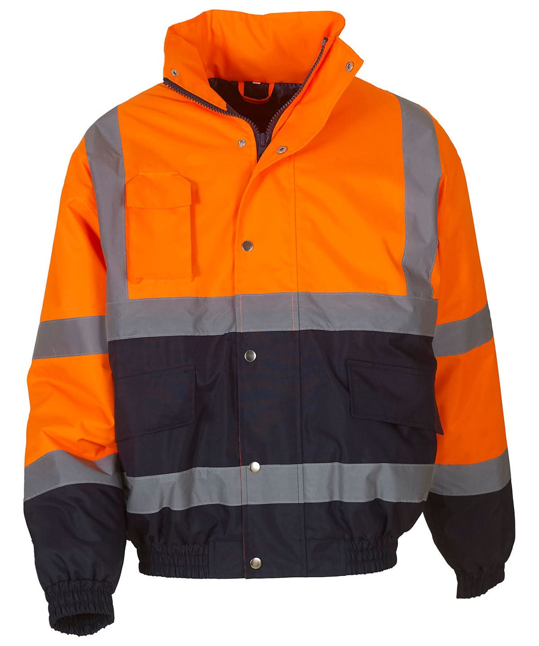Yoko HV Two Tone Bomber Jacket Hvp218 YK044 - Orange Navy - Customisable Jacket