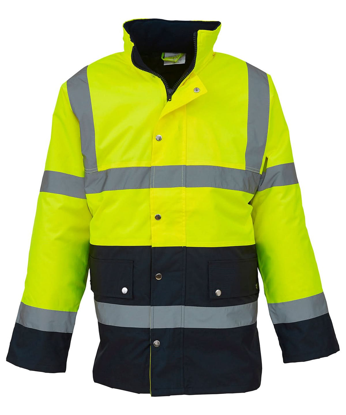 Yoko HV Two Tone Motorway Jacket Hvp302 YK048 - Yellow Navy - Customisable Jackets
