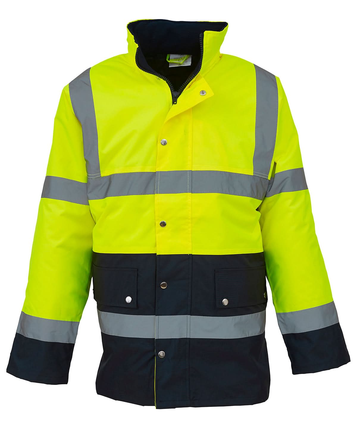 Yoko HV Two Tone Motorway Jacket Hvp302 YK048 - Yellow Navy - Customisable Jackets