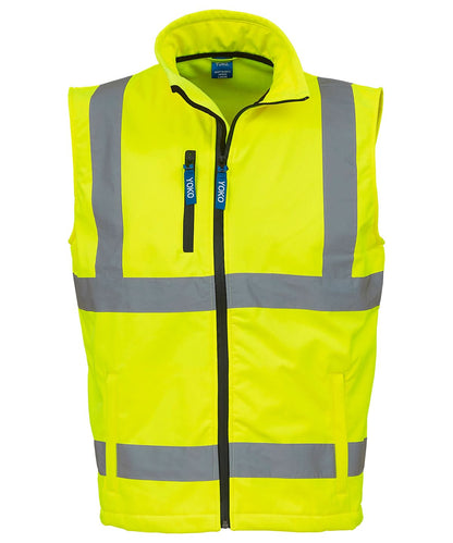 Yoko HV Softshell Gilet Hv006 YK050 - Yellow - Customisable Gilets &amp; Body Warmers