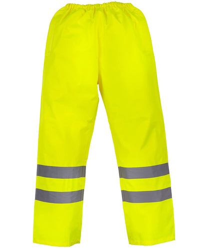 Yoko HV Waterproof Overtrousers Hvs461 YK070 - Yellow - Customisable Hi-Vis Trousers