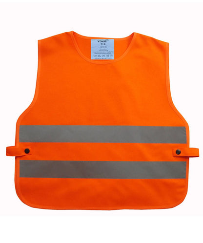 Yoko Kids HV 2 Band Tabard Hvs269Ch YK101 - Orange One size - Customisable Tabard
