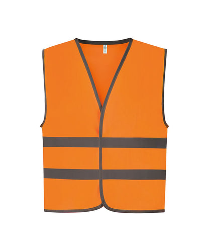 Yoko HV Reflective Border Kids Waistcoat Hvw102Ch YK102 - Orange - Customisable HV Vest